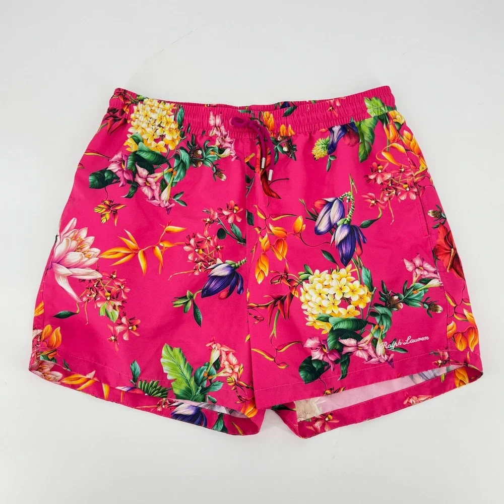 Ralph Lauren Purple Label Swim Trunks Pink Floral IT 5 US M